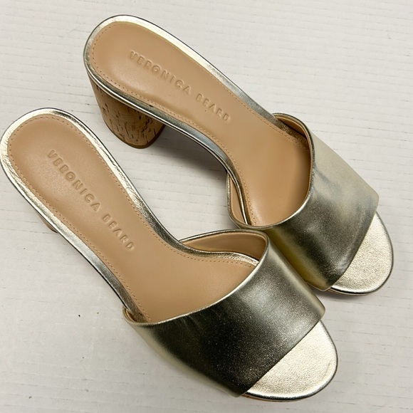 Veronica Beard Dali metallic leather cork platform sandal - Picture 2 of 6